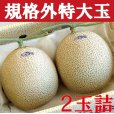 画像1: クラウンメロン規格外特大玉　2玉　専用化粧箱【ネット注文限定・送料無料】 (1)